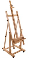 US ART SUPPLY WOODEN H-FRAME EASEL WITH STORAGE
