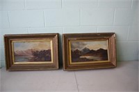 2 Framed Paintings 16.75 x 25