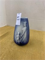 Vintage blue milk 5 inch vase