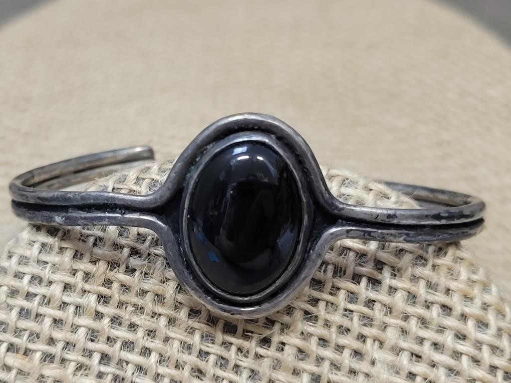 Sterling and Onyx Cuff