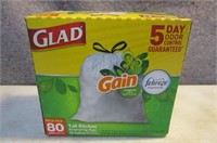 New 80count GLAD Trash Bags