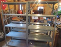 (2) 5-tier metal garage shelves.