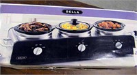 Bella Triple Slow Cooker Buffet NIB