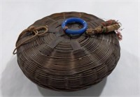 Vintage Sewing Basket, Approx 5.5" dia