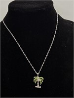 Sterling Sheridan Rope Chain w/ Palm Tree