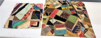 Antique (c. 1889) Silk Crazy Quilt Table Scarf,