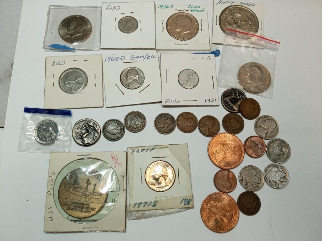 OF)  Lot of assorted coins