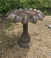 Brown Painted Concrete Bird Bath