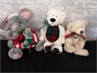 Christmas themed stuffed animals, Gund.