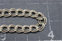 Bracelet, 8 Inch, 6 Gram, Sterling Silver