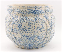 White & Blue Spongeware Bowl