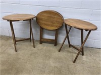 (4) Oval Folding Hostess Tables