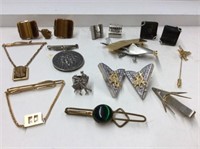 Cufflinks, Collar Clips Pins, See Pic's