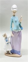 Lladro Lady With Little Girl Porcelain Figurines
