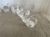 Glass Bunny Candle Holders (set of 7)