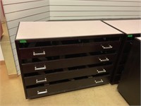Black Drawer Retail Cabinet On Rollers