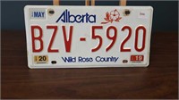 METAL ALBERTA  LICENSE PLATE