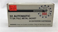 49rds Winchester 32 Automatic 71gr Full Metal