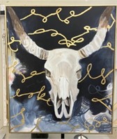 Renwil Cow Head Framed Canvas