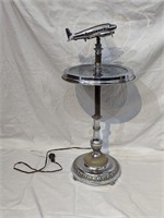 Chrome Airplane Lamp/Ash Tray