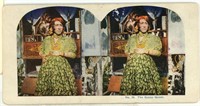 Vintage Gypsy Queen Color Stereo View Card