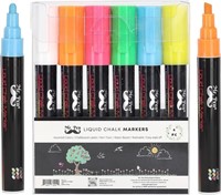 6 Pack  Mr. Pen- Chalk Markers  Dual Tip  Vibrant