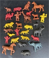 (E) Assorted Molded Animal Figurines.