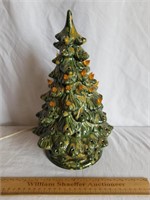 Ceramic Christmas Tree 12" H Tree Base Chipped