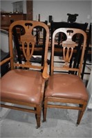 2 Oak Chairs