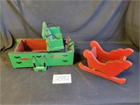 Wooded Wagon Parts & Sleigh