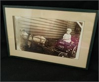 Small vintage picture framed 4.25 X 6.5 in