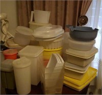 Tupperware and other storage containers,
