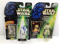 STAR WARS POWER OF THE FORCE FIGURES R2D2 AND AT