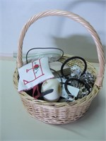 Basket With Assorted Jewelry