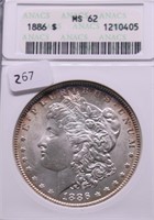 1886 ANAX MS62 MORGAN DOLLAR