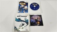 (3) Wii Games, Epic Mickey, Epic Mickey 2, Rayman,