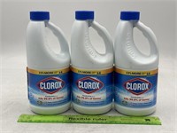 NEW Lot of 3- Clorox Bleach 1.34QT