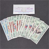 Disney Dollars Currency w/ Character (14)