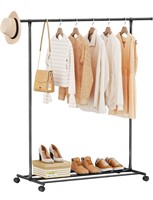 (new)FANHAO Clothes Rack with Wheels, Stainless