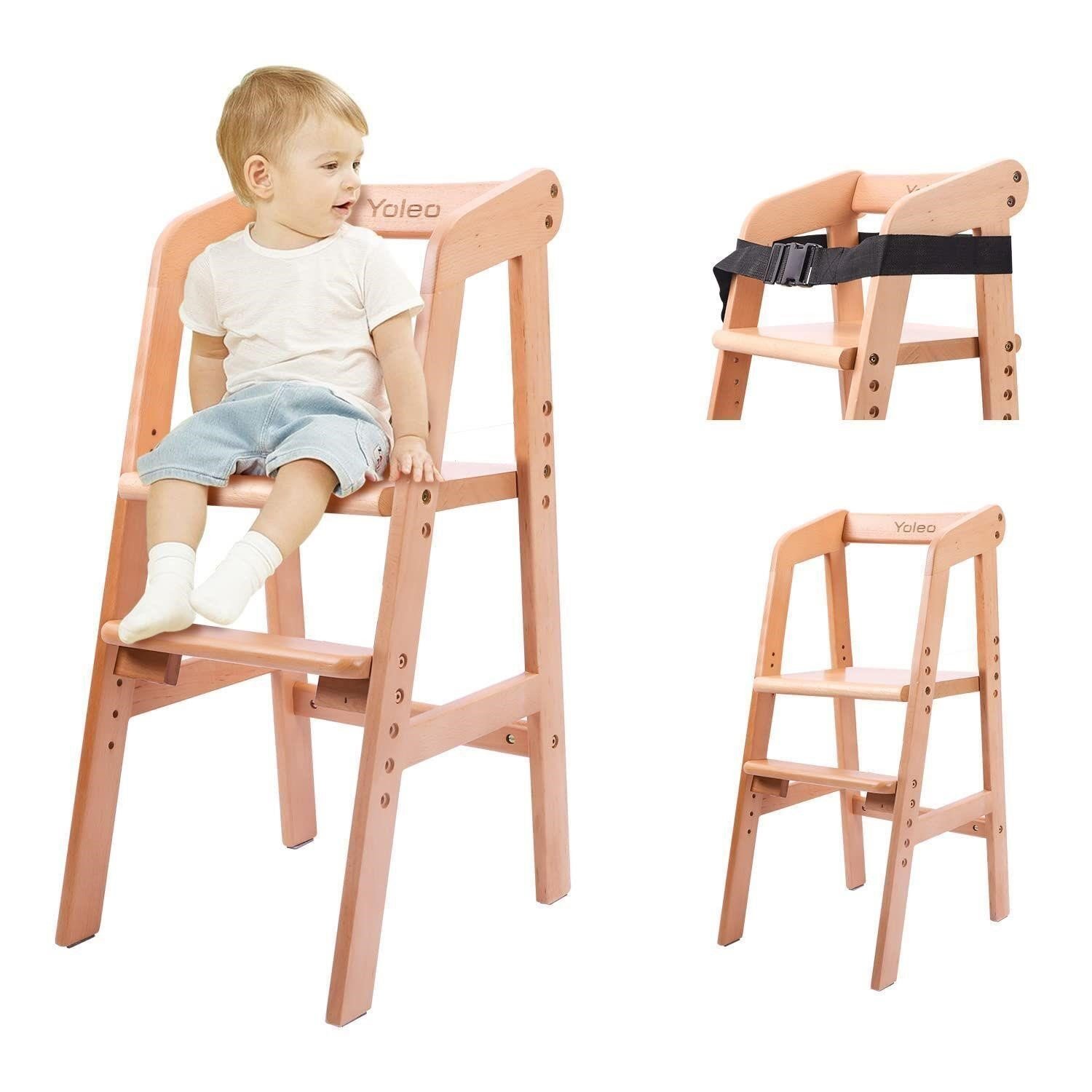 High Chair Wooden for Toddlers Junior Max60kg Natu