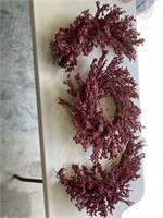 Sparkly berry wreath, and 2 garlands