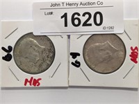 1966 AND 64 KENNEDY HALF DOLLAR