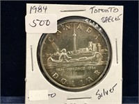 1984 Can Silver Dollar  SP65