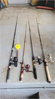 (5) fishing poles