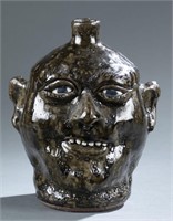 Lanier Meaders, Stoneware Face Jug, 20th century.