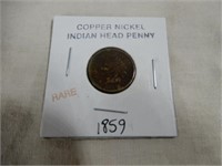 1859 COPPER NICKEL INDIAN HEAD PENNY