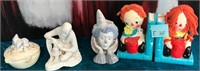 11 - RAGGEDY ANN & ANDY BOOKENDS, FIGURINES