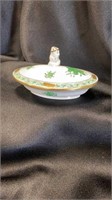 Herend Chinese Bouquet Green, Small Oval box , 3"