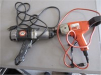 b&d impact wrench & 1/2" drill