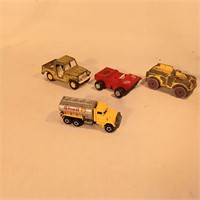 4Pc Antique Toy Cars